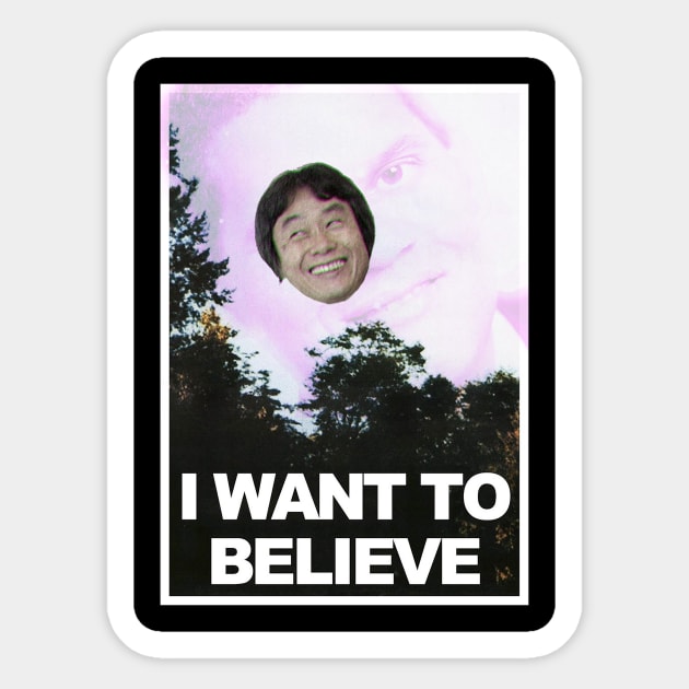 I want to believe Miyamoto Sticker by Jijarugen